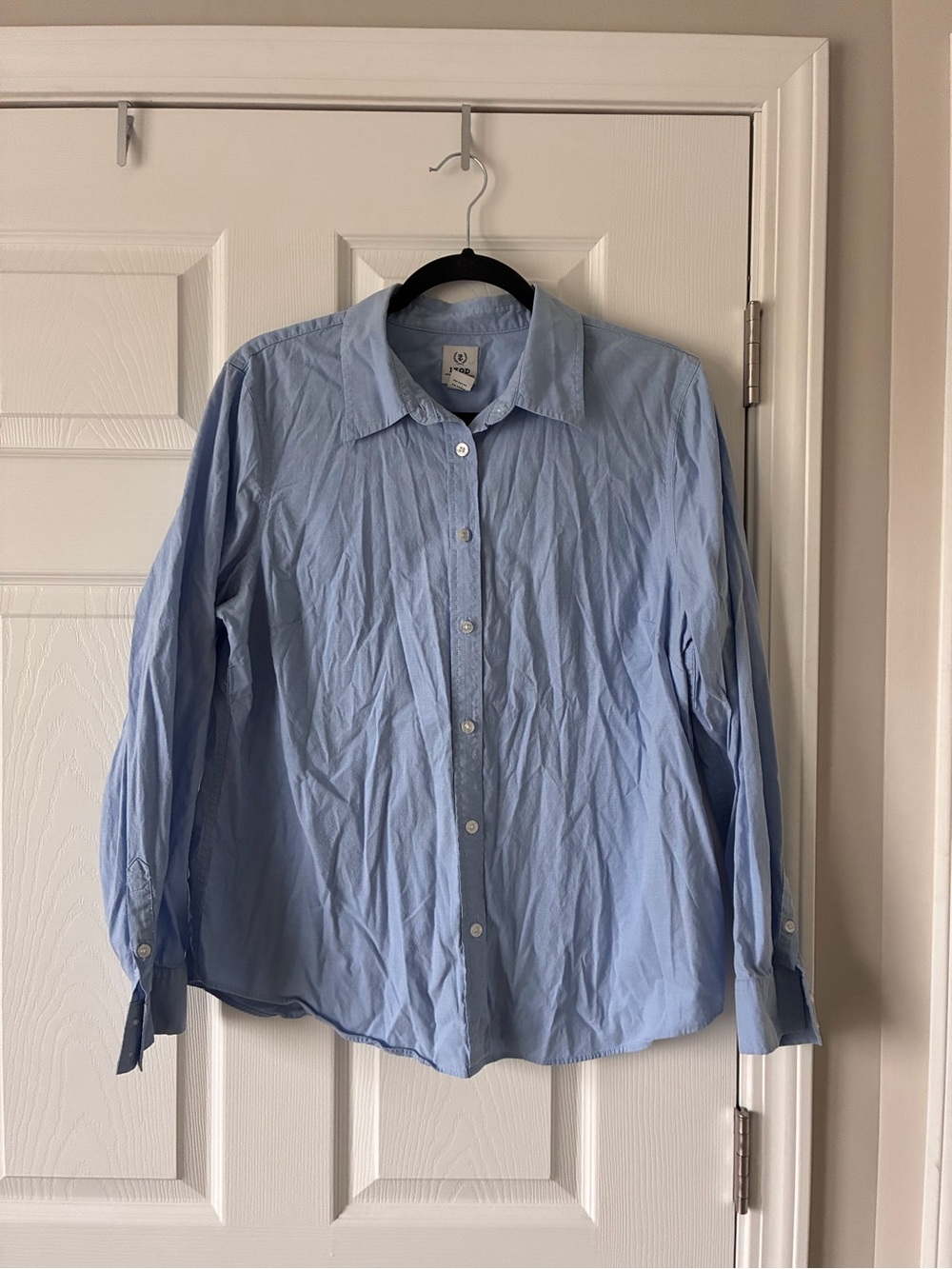 Izod Sky Blue Women's Long-Sleeve Button Down Shirt